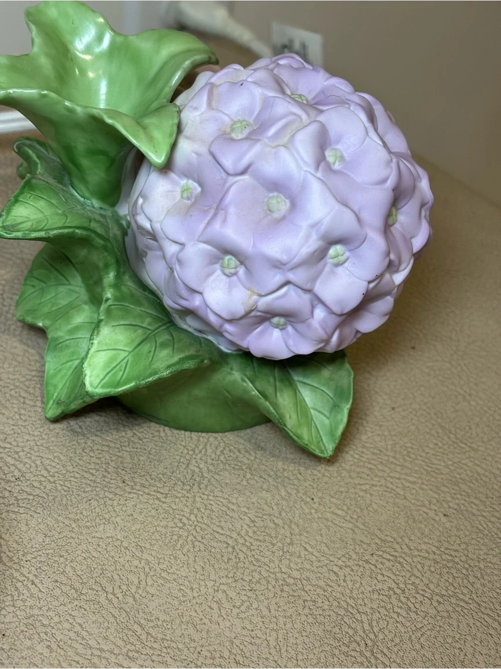 Vtg Avon Porcelain Hydrangea Flower Night Light Oil Diffuser Purple Pink Lot 2